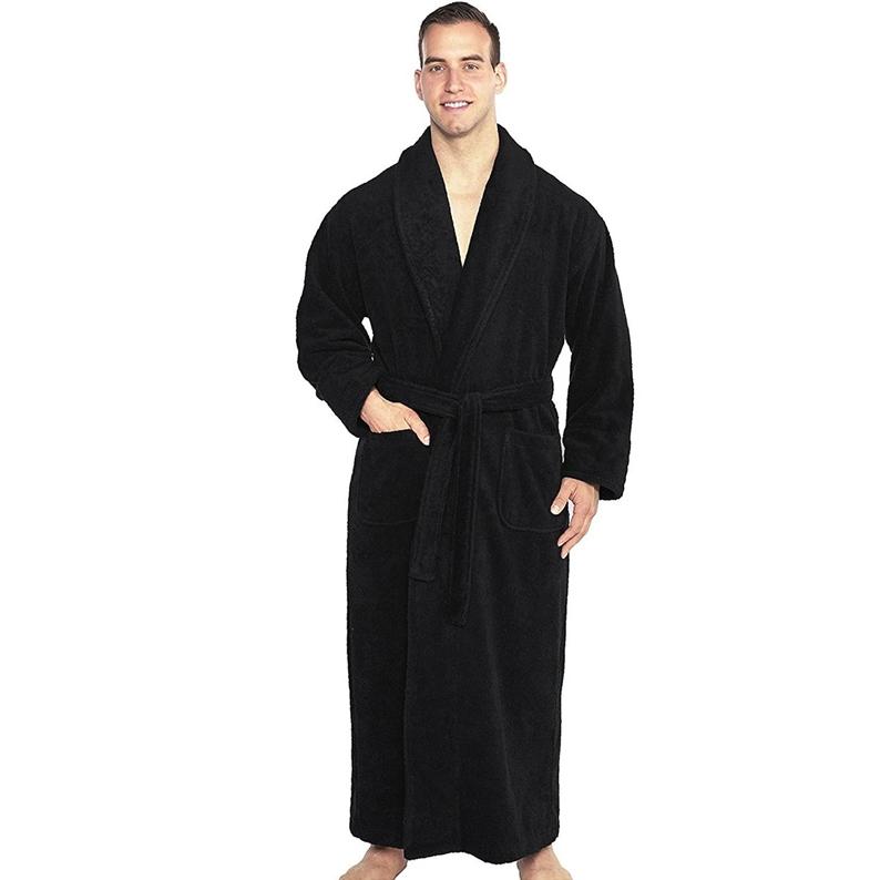 Mens Womens Winter Warm Robes Fluffy Fleece Dressing Gown Long Sleepwear  Lounge Housecoat Fuzzy Bathrobe for Hotel and Spa - AliExpress